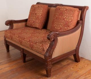 Appraisal: Najarian Furniture Empire Style Loveseat Najarian Furniture Co Inc bench