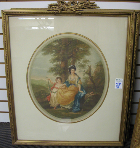 Appraisal: ARTHUR L COX British th th century PAIR colored engravings