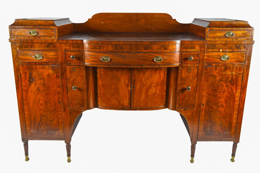 Appraisal: AMERICAN MAHOGANY-VENEER BUFFETearly late th early th century with an