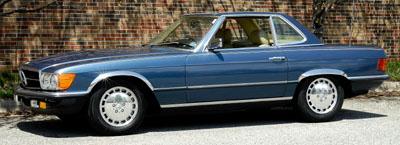 Appraisal: Mercedes Benz SL Gray Market Automobile blue two-door roadster V-