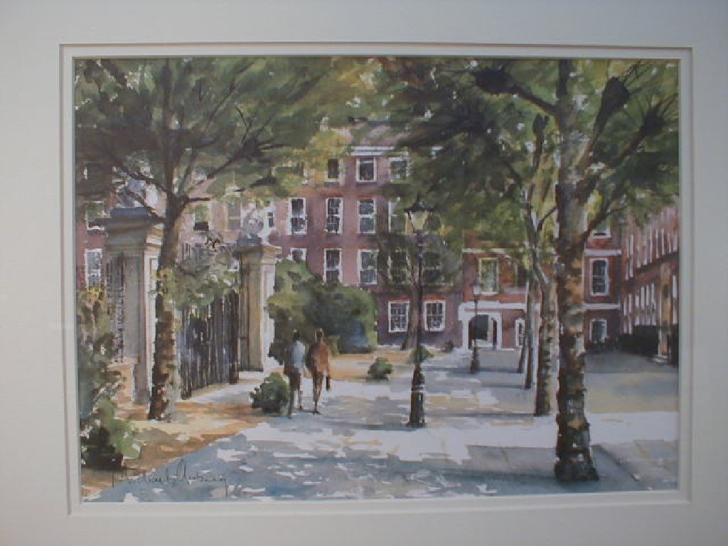 Appraisal: Michael Aubrey Subject View of Frays Inn London Medium watercolour