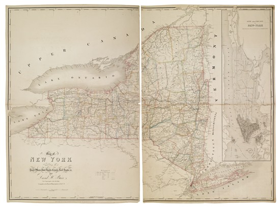 Appraisal: NEW YORK Burr David Map of New York Exhibiting the