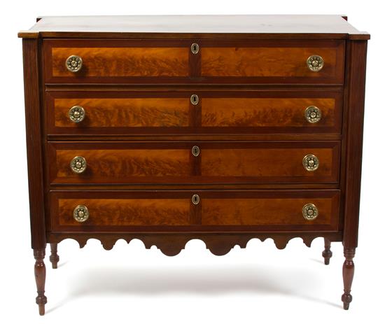 Appraisal: Sale Lot An American Empire Style Mahogany Chest of Drawers