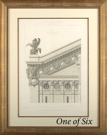 Appraisal: French School th Century Architectural Details of the Paris Opera