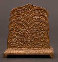 Appraisal: Art Nouveau Letter Holder Art nouveau letter holder of cast