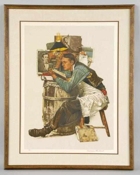 Appraisal: Law Student Normal Rockwell Print Description Matted and framed under