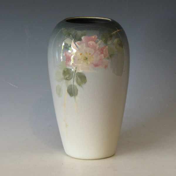 Appraisal: Weller Eocean vase with rose decoration Marked Mint '' tall