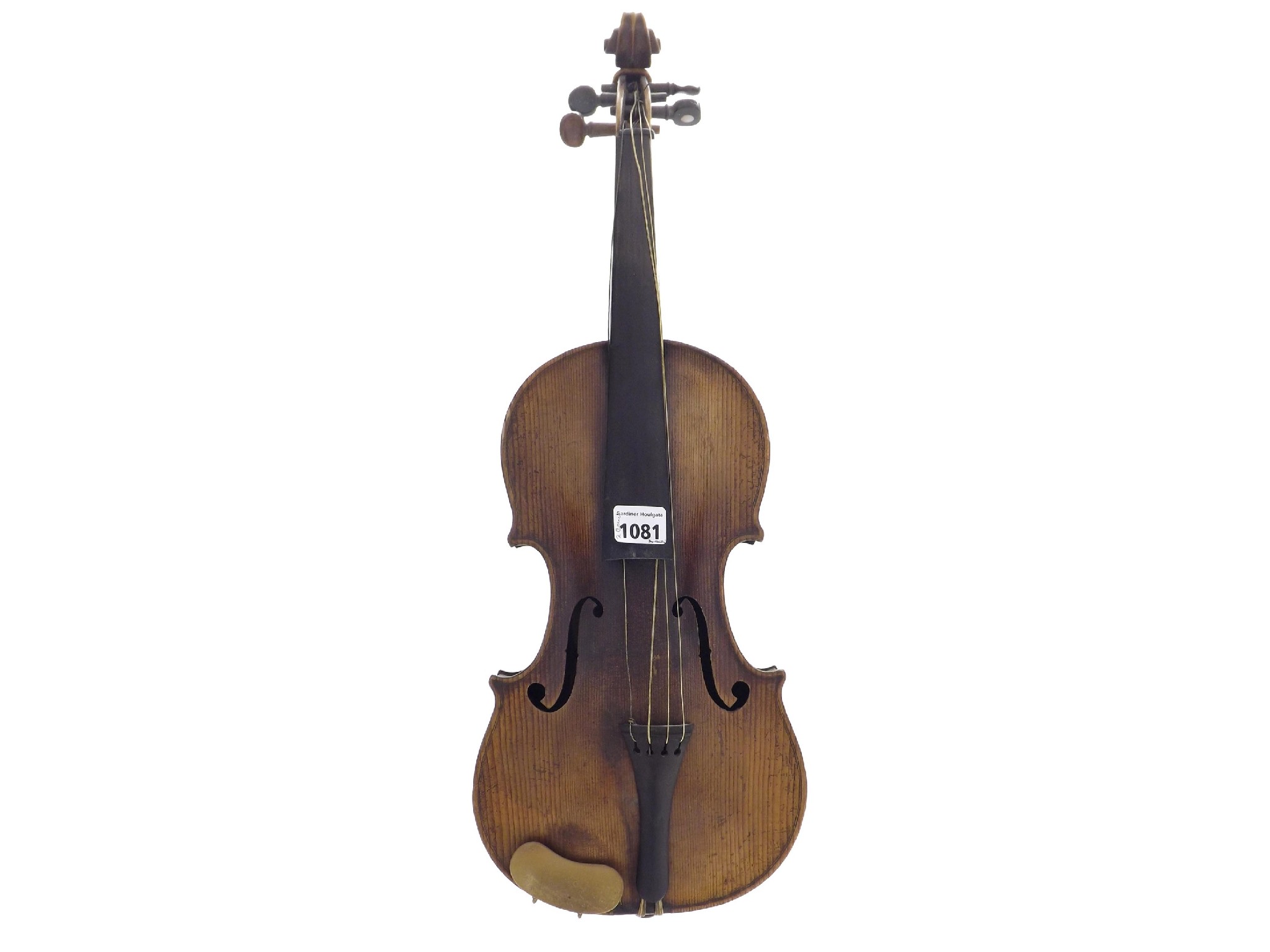 Appraisal: Late th century Stradivarius copy violin cm two bows also