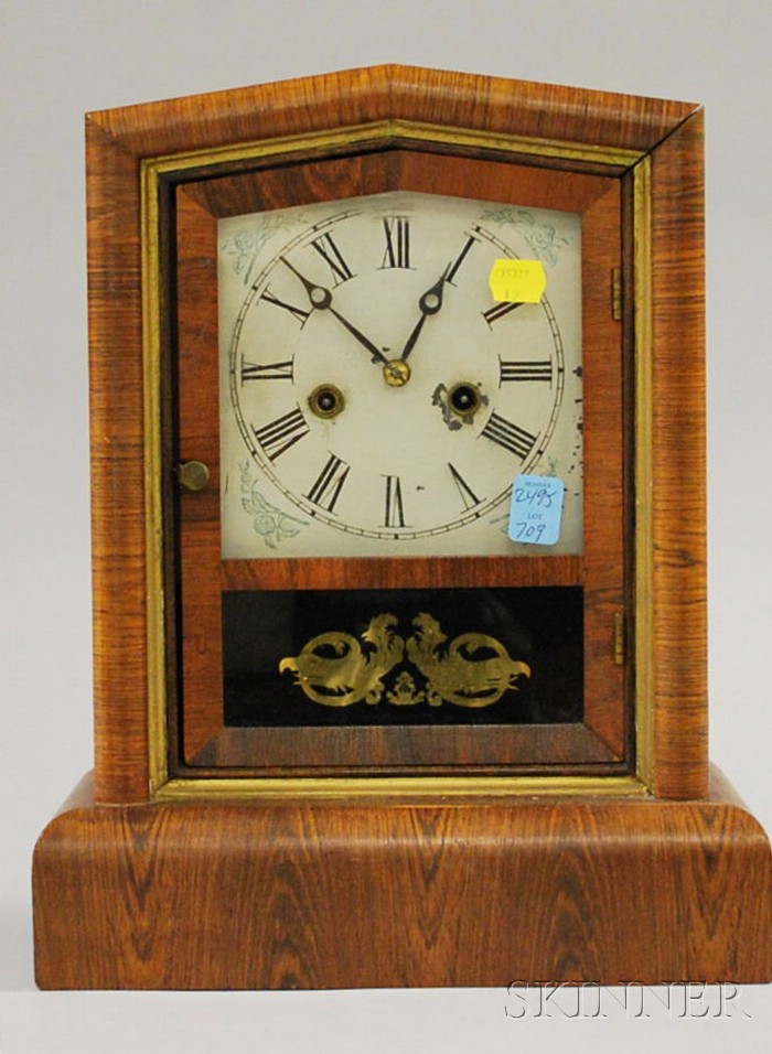 Appraisal: Rosewood Veneer Shelf Clock by Welch Spring and Company with