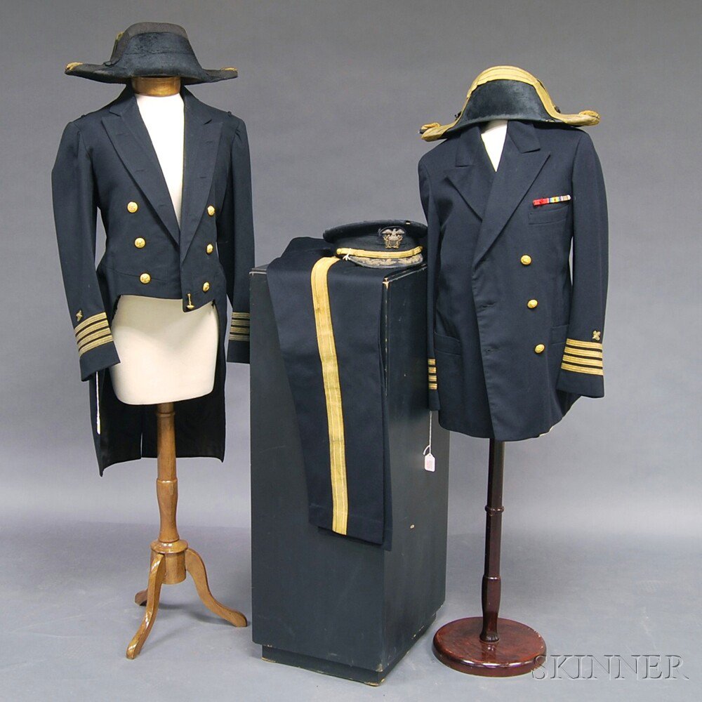 Appraisal: Two Uniforms of Naval Officer Captain Victor Jackson s a