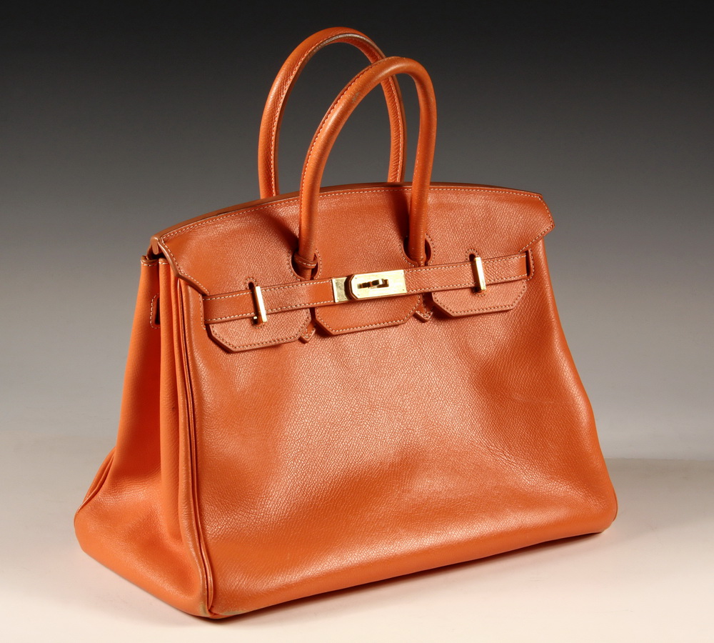 Appraisal: DESIGNER HANDBAG - Original Hermes Birkin Orange Togo Leather Handbag