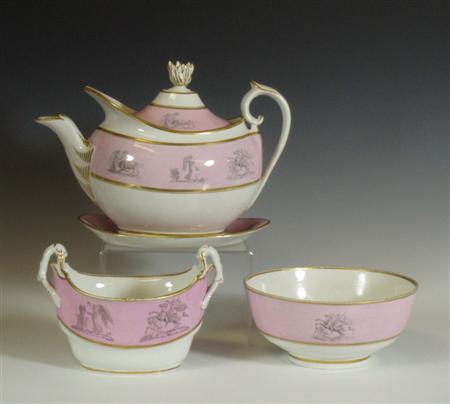 Appraisal: An early th century Barr Flight Barr part tea set