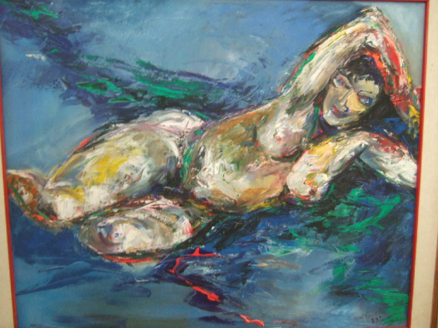 Appraisal: M Toropure late th century Nude studies two oil on