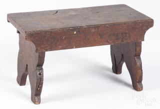 Appraisal: Mortised cherry footstool th c '' h '' w