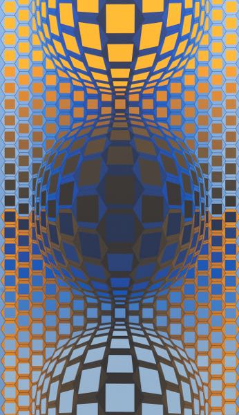 Appraisal: VICTOR VASARELY HUNGARIAN FRENCH - x image x sheet Pilla