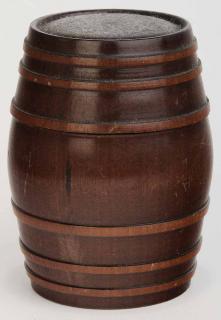 Appraisal: Barrell Shaped Box Santo Domingan Mahogany Box in the shape