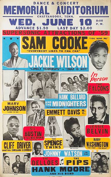 Appraisal: A Sam Cooke and others original 'boxing style' poster for