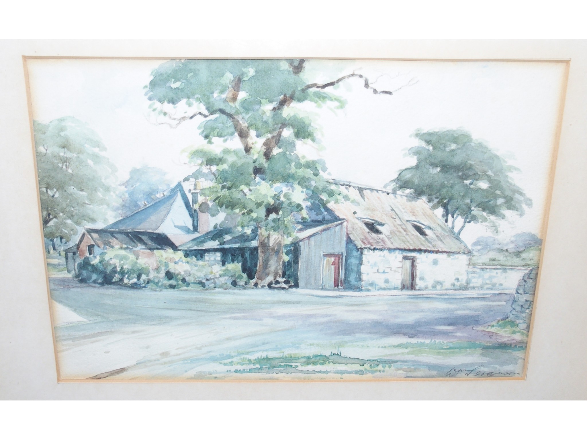 Appraisal: WILLIAM FERGUSSON An Old Smiddy signed watercolour