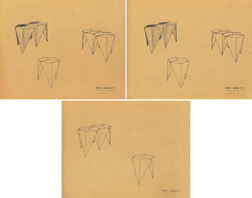 Appraisal: ISAMU NOGUCHI KNOLL Three hand-rendered drawings illustrating Noguchi's overall concept