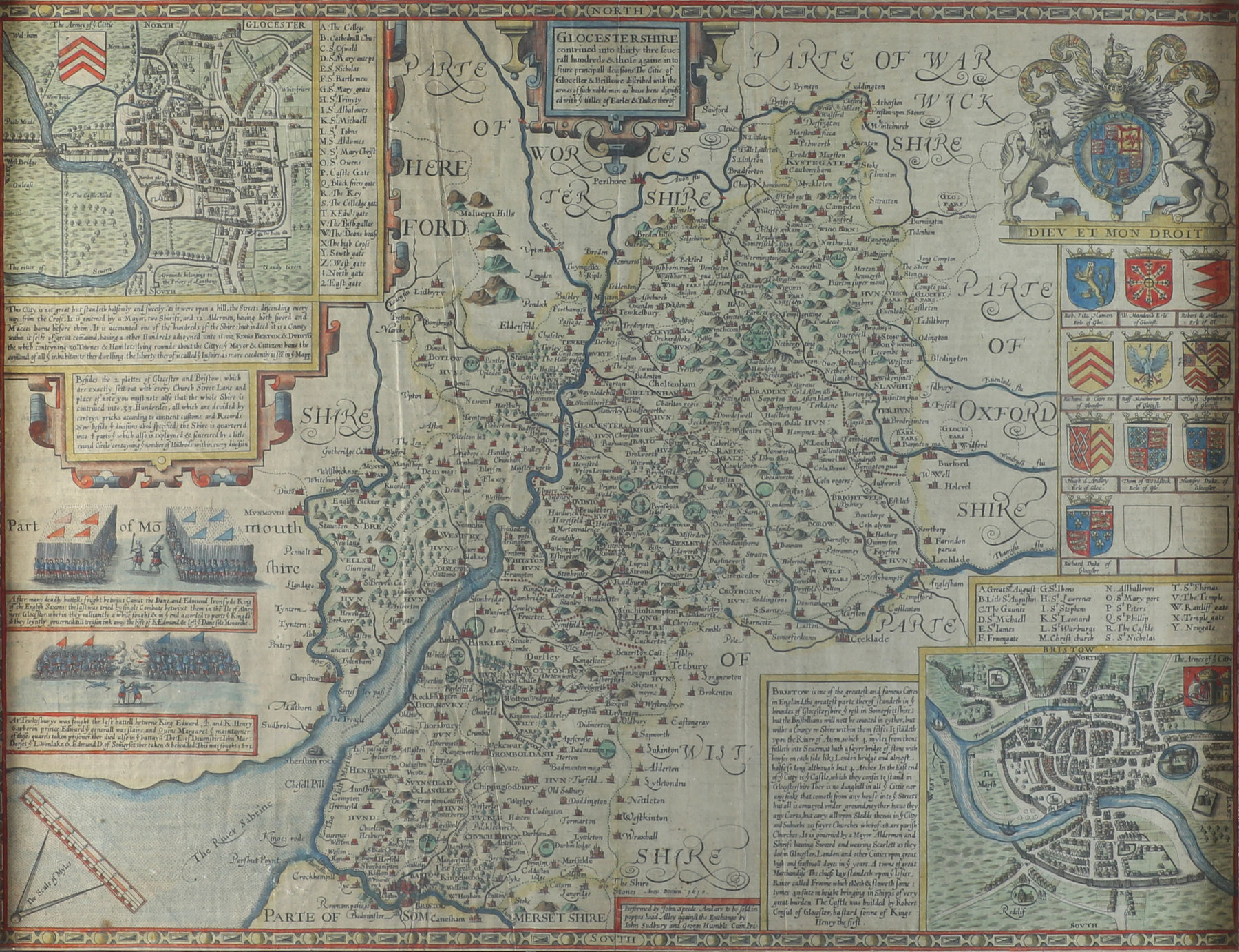 Appraisal: John Speed County Map of Gloucestershire Anno Domini Performed by