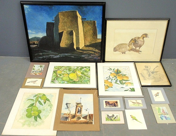 Appraisal: - Group of framed and unframed paintings by Marlin Briggs