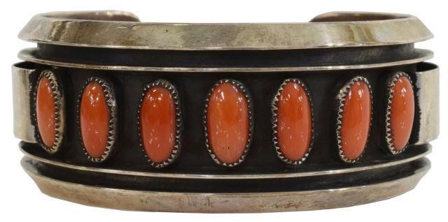 Appraisal: Native American silver content unknown cuff bracelet Jackie Singer Navajo