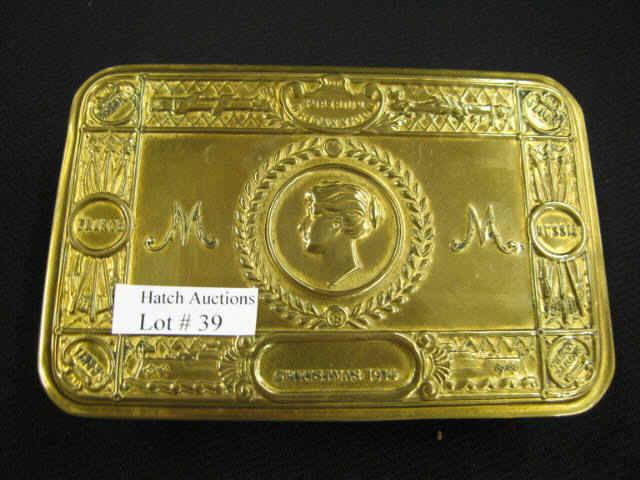 Appraisal: Christmas Great Britian Brass Box presentation type x