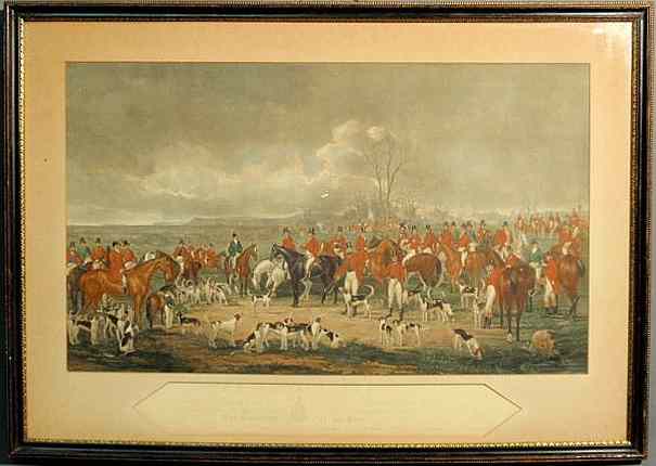 Appraisal: Foxhunting print The Bedale Hunt framed and matted x