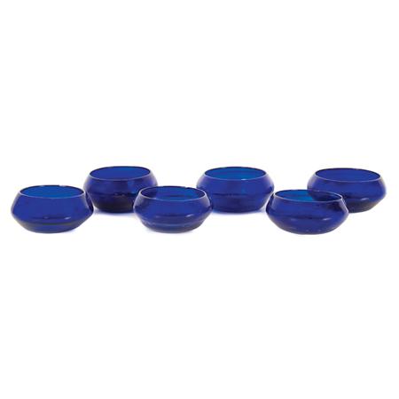 Appraisal: Set of Seventeen Cobalt Glass Bowls Estimate nbsp nbsp nbsp