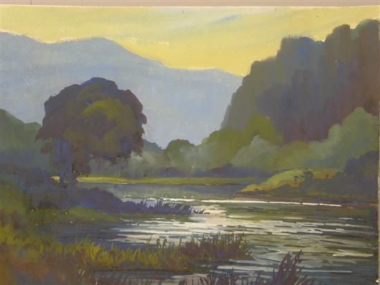 Appraisal: Keith Burtonshaw five unknown sketched landscapes and still lifes various