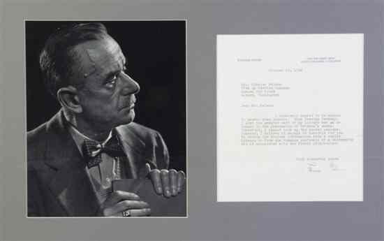 Appraisal: MANN THOMAS Typed letter signed ''Thomas Mann'' one page on