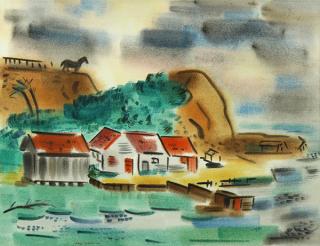 Appraisal: Watercolor Erle Loran Erle Loran American - Bolinas California watercolor