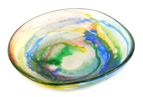 Appraisal: A Murano glass dish designed by Sylvio Bou with trailing