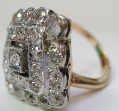 Appraisal: A Diamond Gold and Platinum Ring of the E th