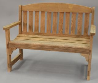 Appraisal: Outdoor bench wd Outdoor bench wd