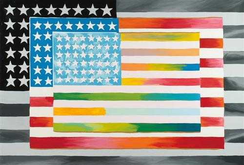 Appraisal: KAUFMANN STEVE lives and works in New York Flags after