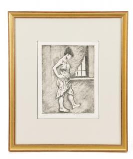 Appraisal: Raphael Soyer Contemplation Near Window Etching Raphael Soyer American -