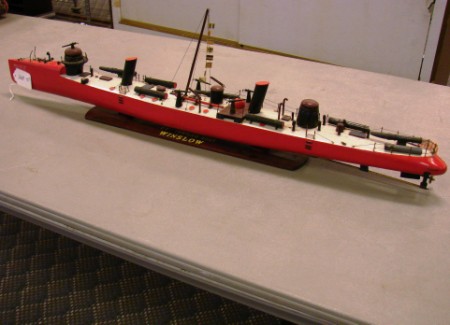 Appraisal: Model of USS Winslow torpedo boat destroyer well detailed wood