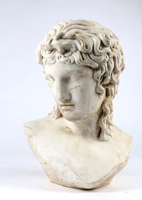 Appraisal: A RECONSTITUTED STONE HEAD after the Antique of a classical