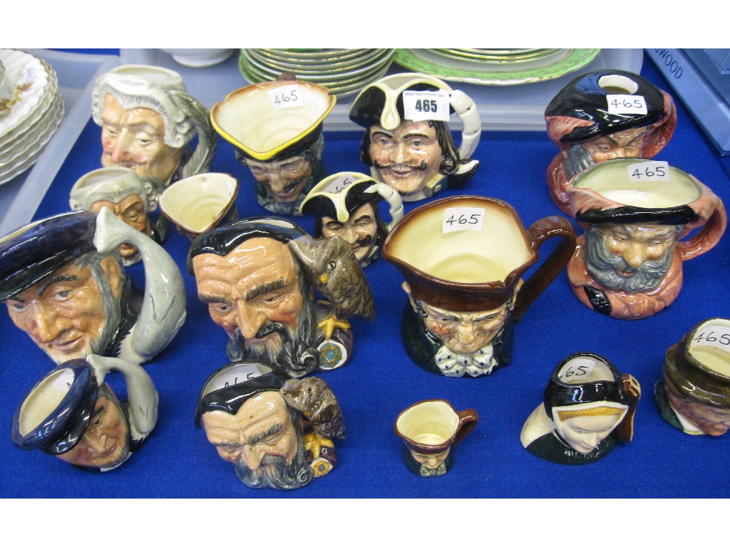 Appraisal: Sixteen Royal Doulton character jugs of assorted size to include