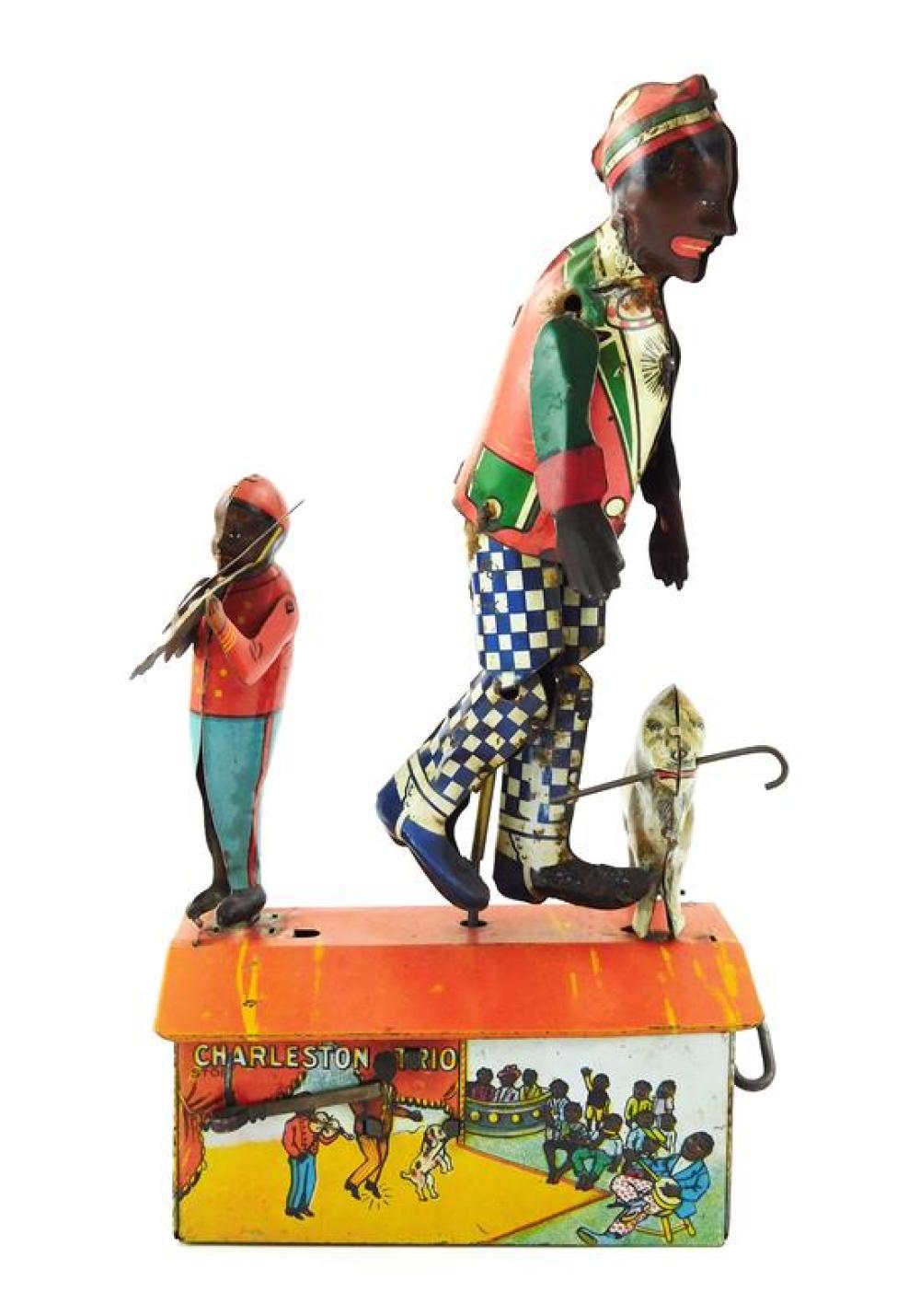 Appraisal: BLACK AMERICANA Tin wind-up toy Charleston Trio c by Louis