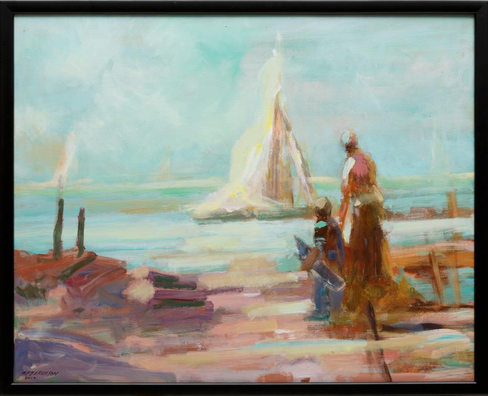 Appraisal: Bruce Bordelon American Louisiana b Lovers of the Sea oil