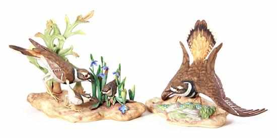 Appraisal: Pair Boehm porcelain Killdeer with Bluebells figures marked on underside