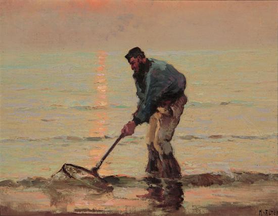 Appraisal: MATHIAS JOSEPH ALTEN American - Morning Catch oil on canvas