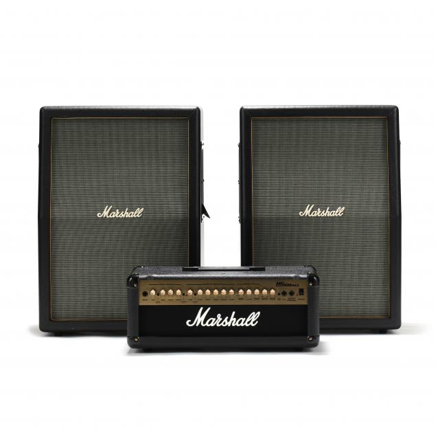 Appraisal: MARSHALL MG SERIES HDFX HEAD AND TWO MARSHALL CABINETS Made