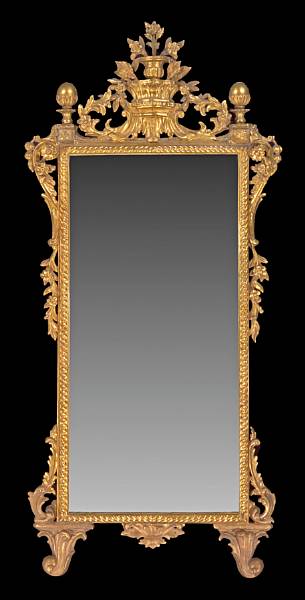 Appraisal: A Rococo style giltwood mirror late th early th century