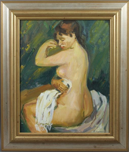 Appraisal: Seated Nude o b x x in gilt frame signed