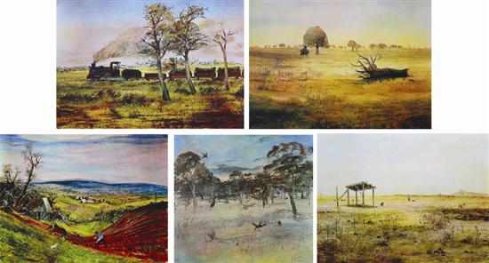 Appraisal: Arthur Boyd - Five photolithographs from the Wimmera Series including