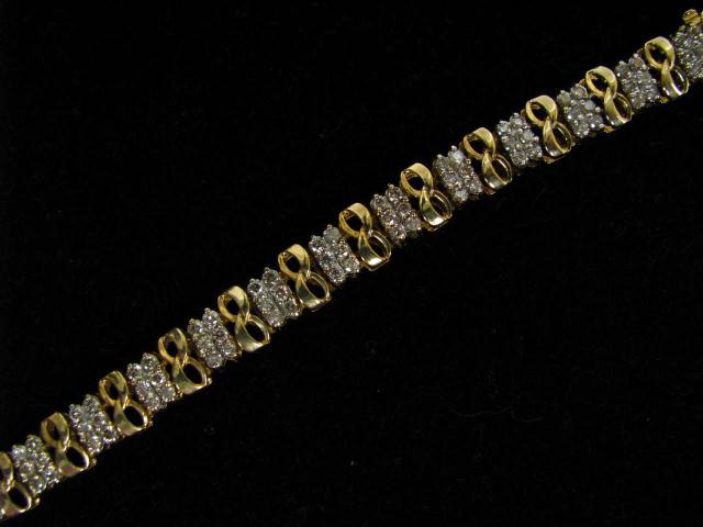 Appraisal: Child's Diamond K Gold Bracelet approximately '' in length