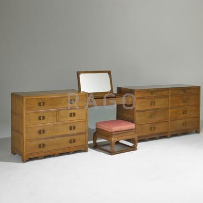 Appraisal: MICHAEL TAYLOR BAKER Two dressers vanity and bench USA s